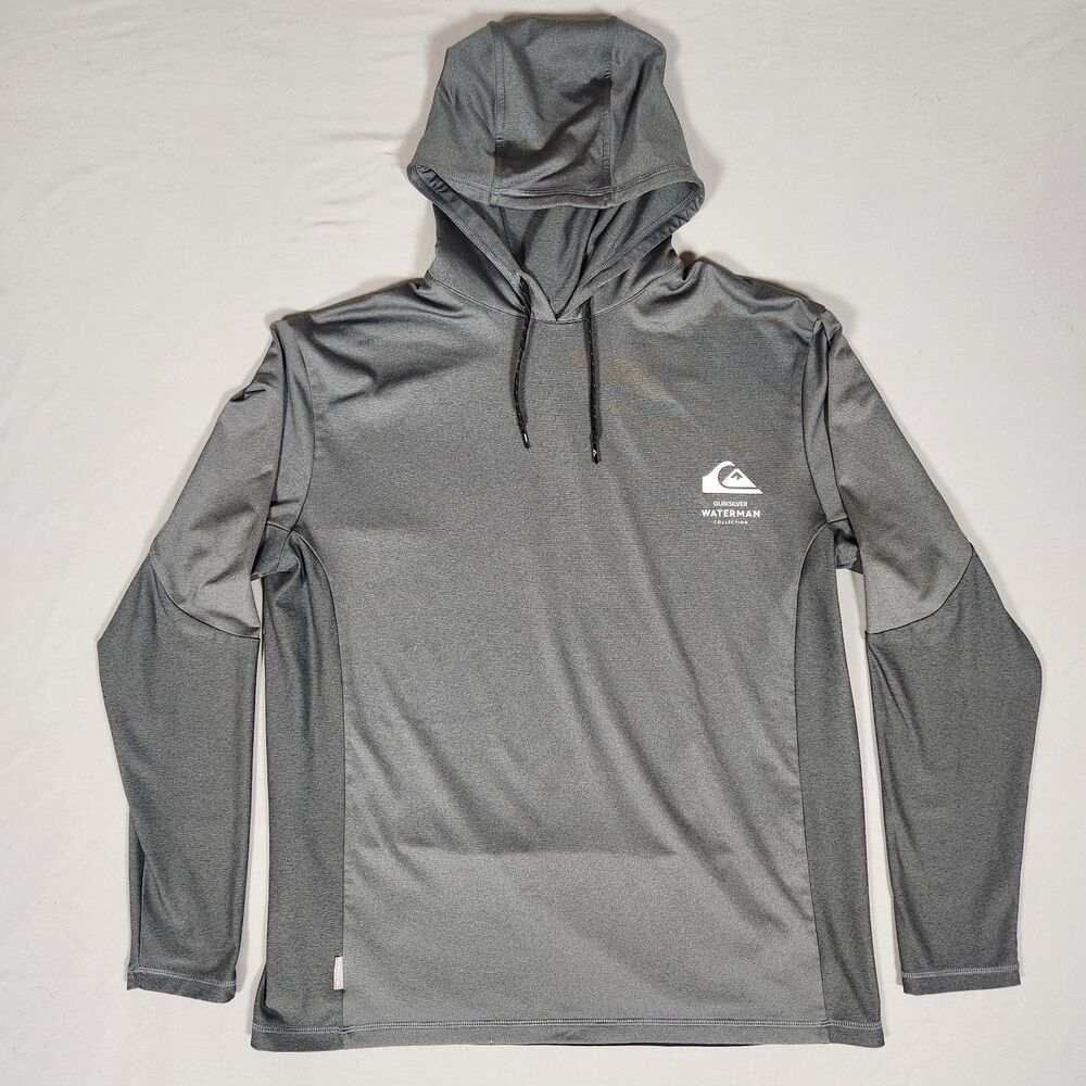 Quiksilver Waterman Collection Hoodie XL Gray Performance Pullover Surf
